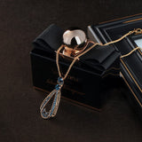 Long Austrian Crystal Water Drop Necklaces