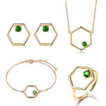 Natural Diopside Gemstone Jewelry Set