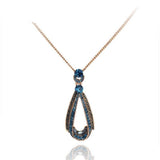 Long Austrian Crystal Water Drop Necklaces